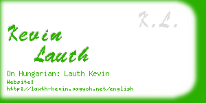 kevin lauth business card